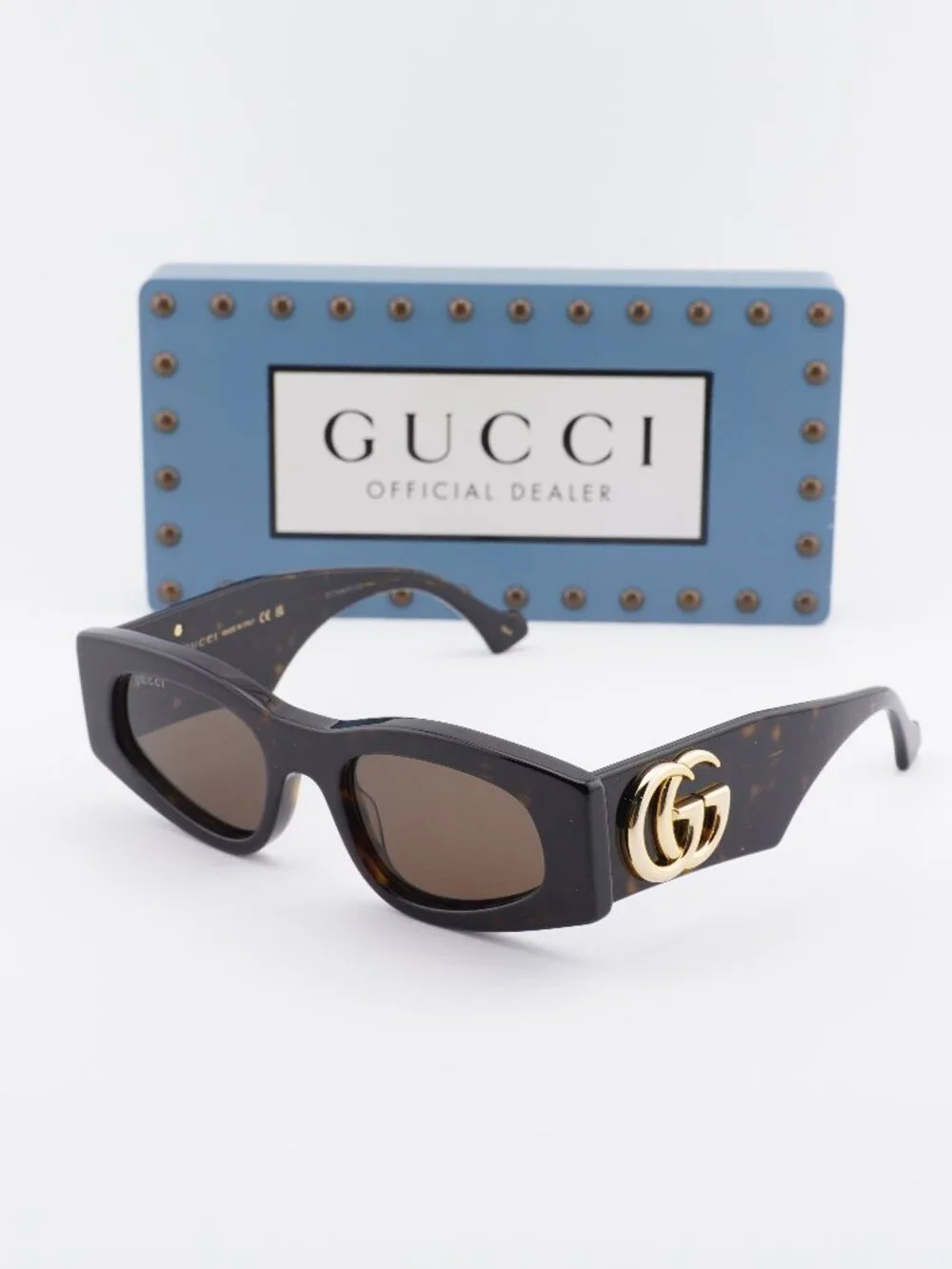 Gucci GG1754S 002 Women Square Sunglasses - Havana / Brown